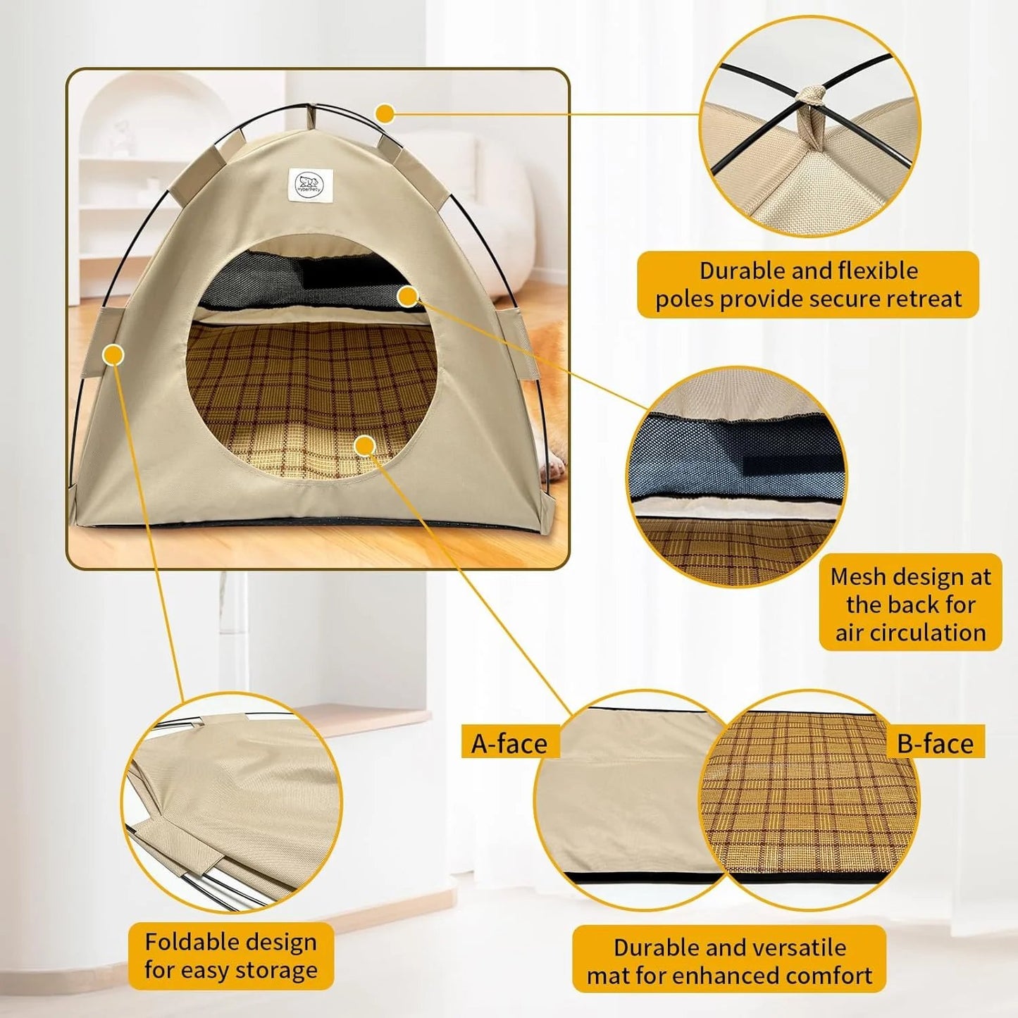 Pop-Up Pet Tent – Portable Hideaway for Cats & Small Dogs
