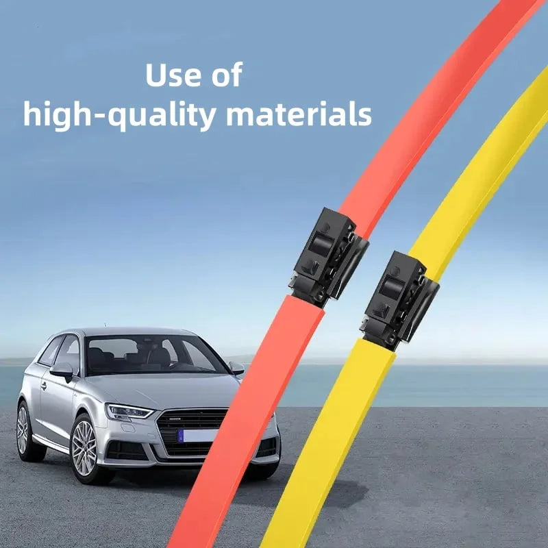 Colorful Boneless Silent Windshield Wipers - Stylish and Clear Vision