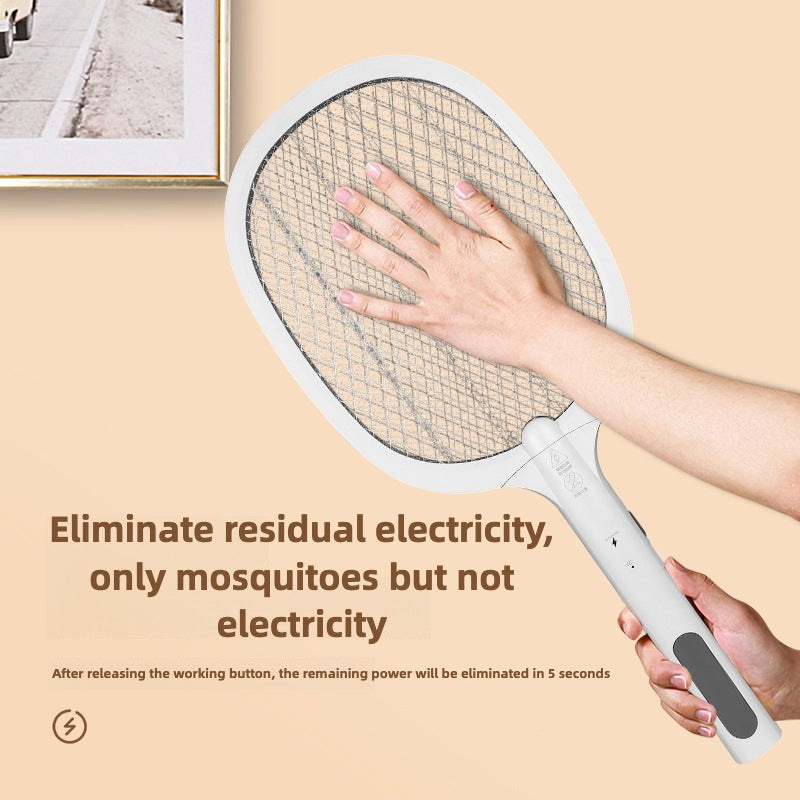 Folding Electric Mosquito Swatter Home Outdoor USB Charging 2 in 1