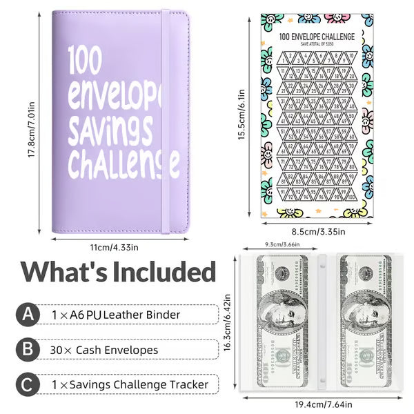 š„āØSpecial Priceš„š„100 Days Money Saving Challenge Coin Envelope BudgetStorage Bookšµ