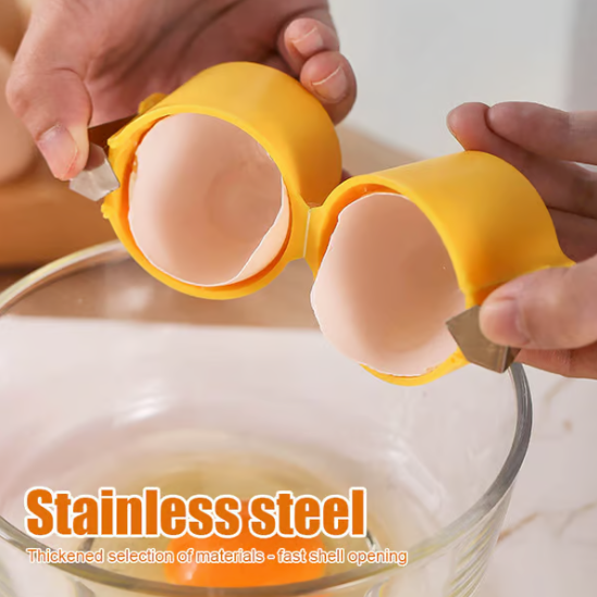 🔥 LAST DAY 49% OFF🥚Efficient Egg Cracking Tool, Handy Egg Separator 🍳