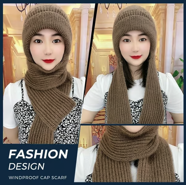 🎄 Integrated Ear Protection Windproof Cap Scarf