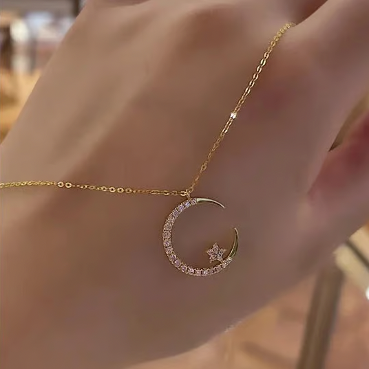 ๐48% OFF๐ Bright Night: Moon & Star Necklace ๐