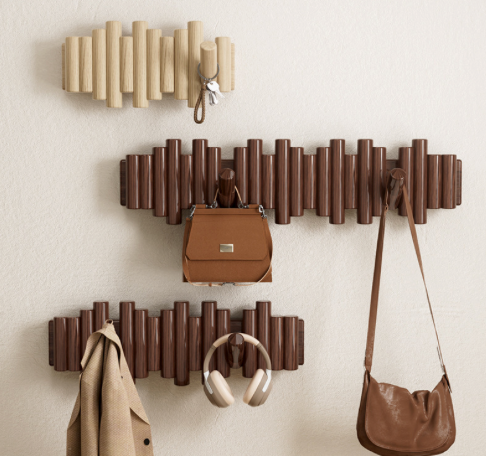 Black Walnut Fence Wall Hook Set