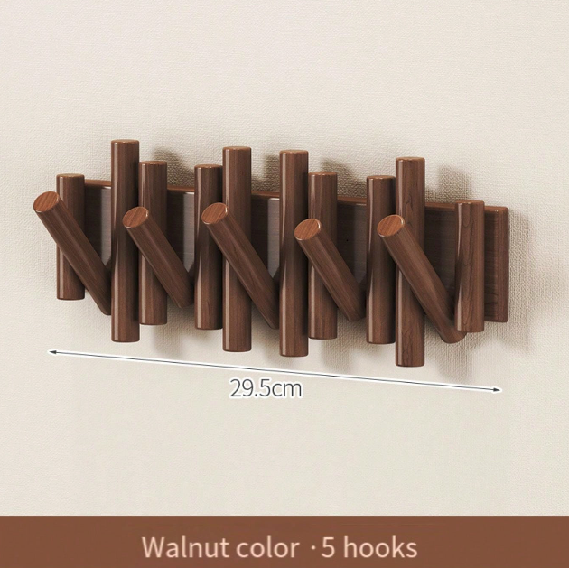 Black Walnut Fence Wall Hook Set