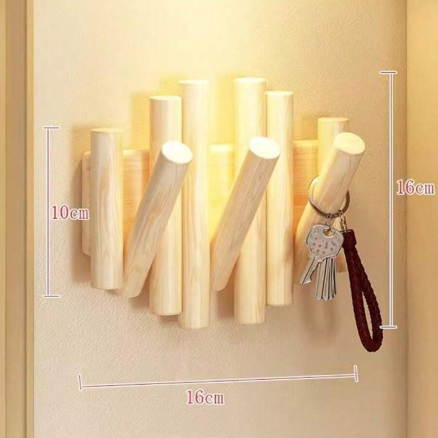 Black Walnut Fence Wall Hook Set