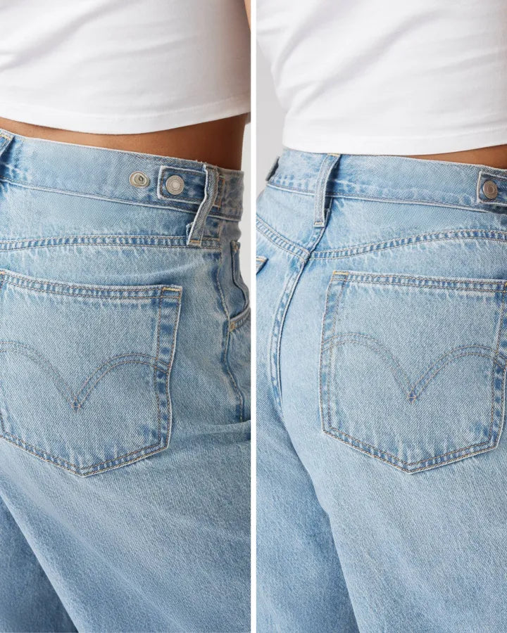 Adjustable Womens Cinch Baggy Jeans