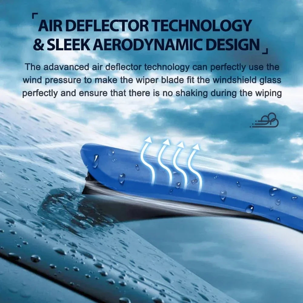Colorful Boneless Silent Windshield Wipers - Stylish and Clear Vision