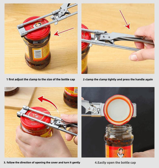 Household Adjustable Multifunctional Stainless Steel Can Opener