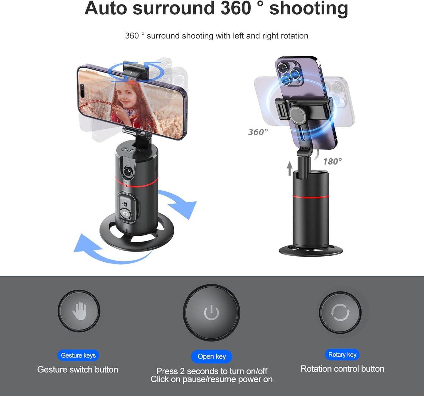 π 360 Rotating Mobile Camera Gimbal