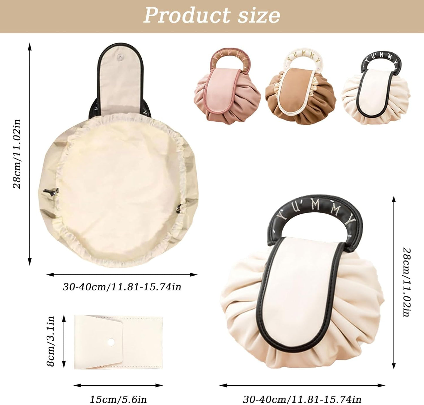 2025 Waterproof Drawstring Travel Cosmetic Bag