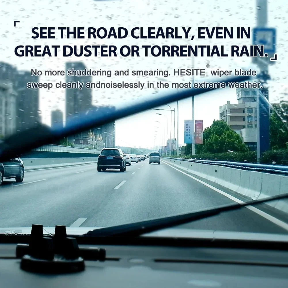 Colorful Boneless Silent Windshield Wipers - Stylish and Clear Vision