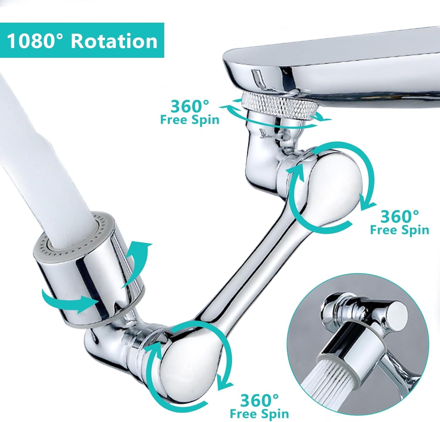 360° Dual Mode Rotating Faucet Extender