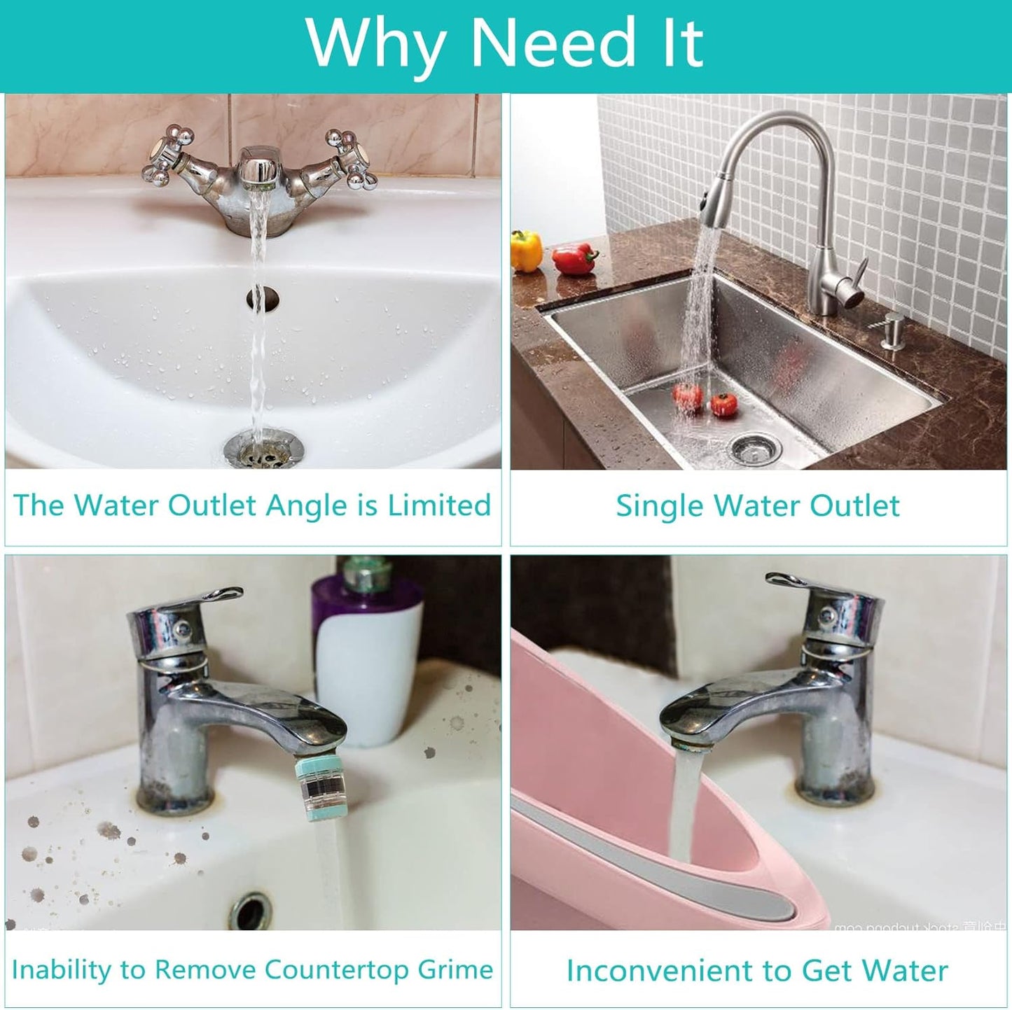 360° Dual Mode Rotating Faucet Extender