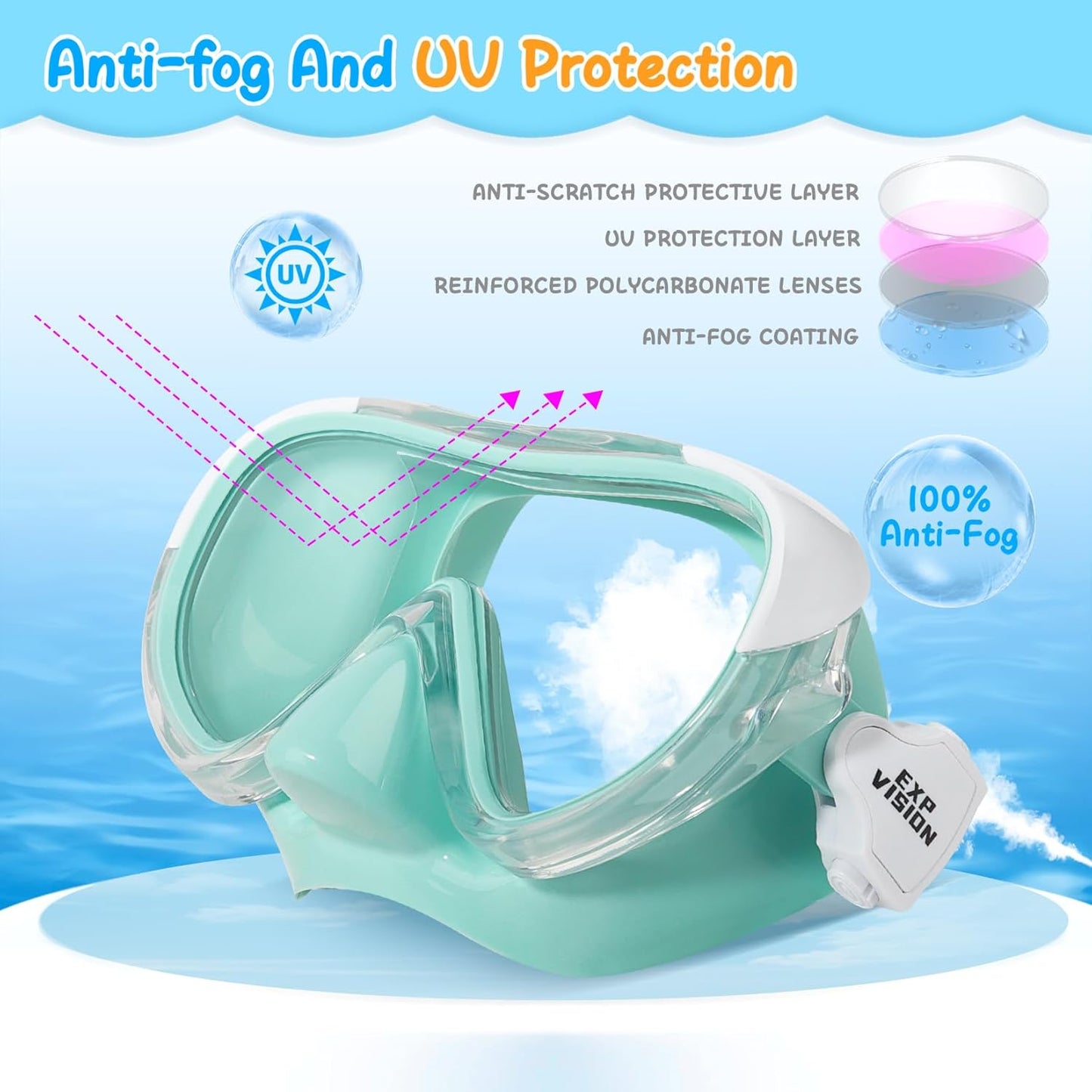 Children's Swimming Mask with Nose Mask
