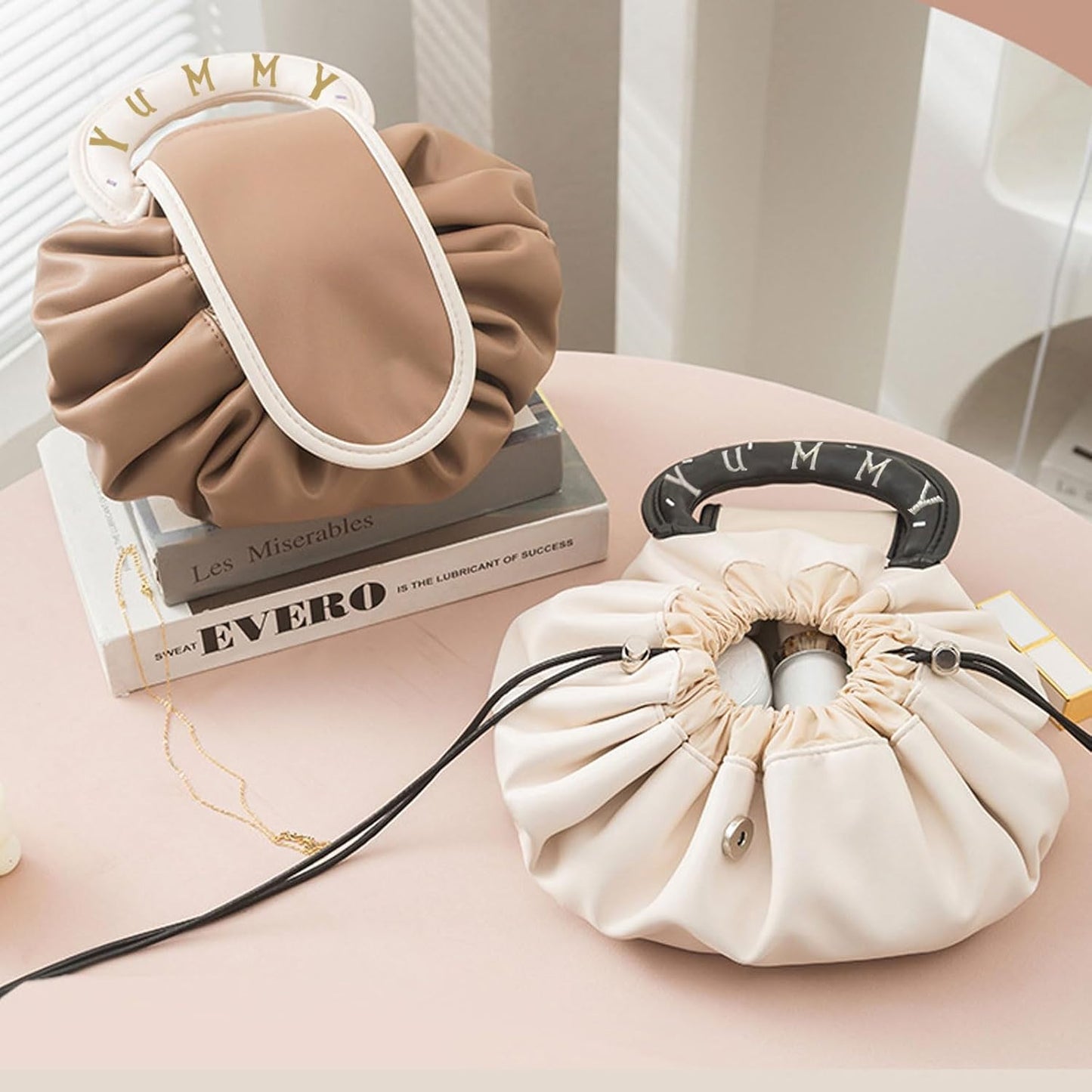 2025 Waterproof Drawstring Travel Cosmetic Bag