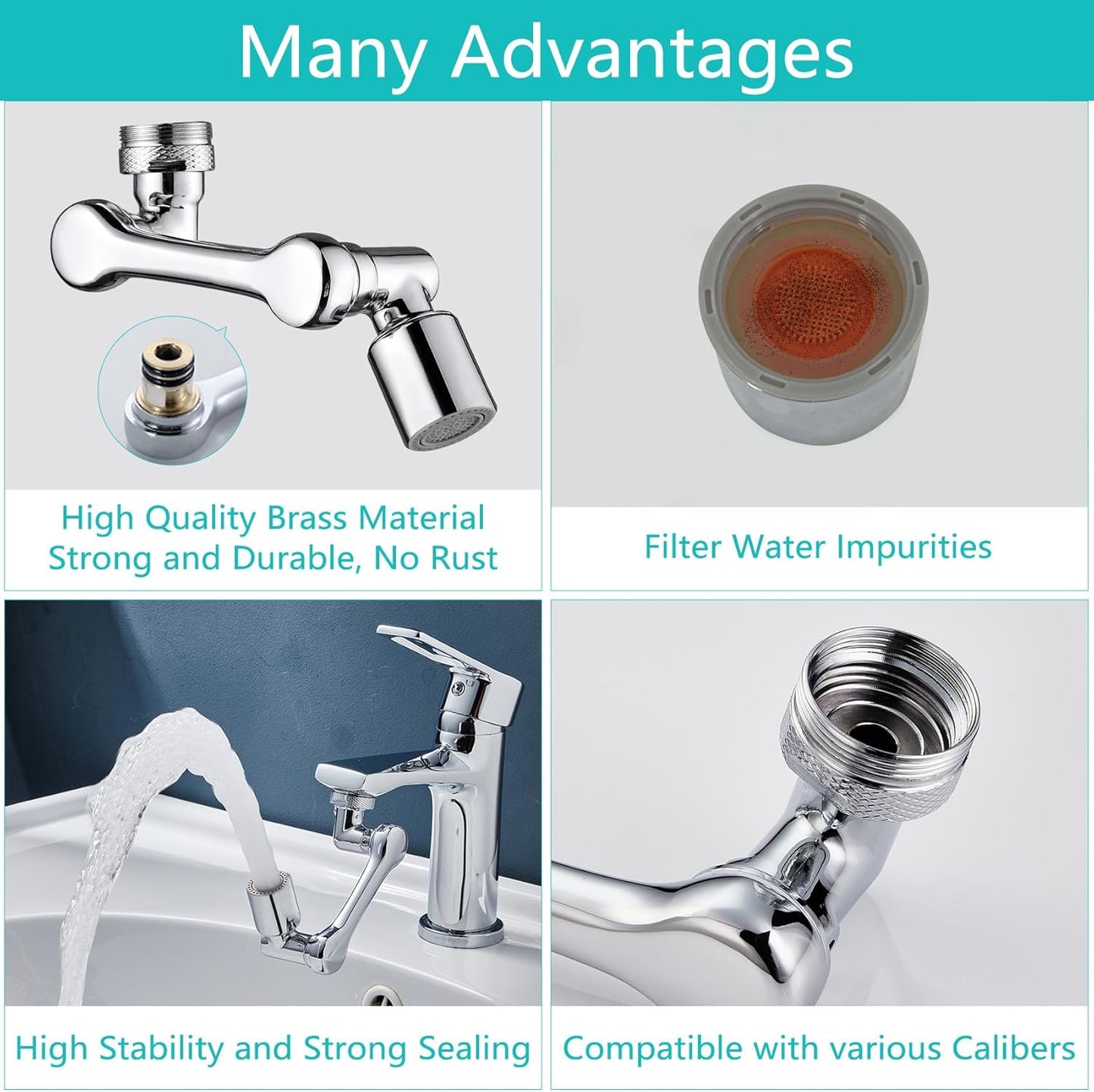 360° Dual Mode Rotating Faucet Extender