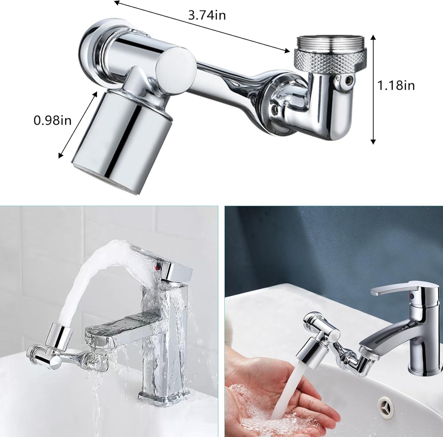 360° Dual Mode Rotating Faucet Extender