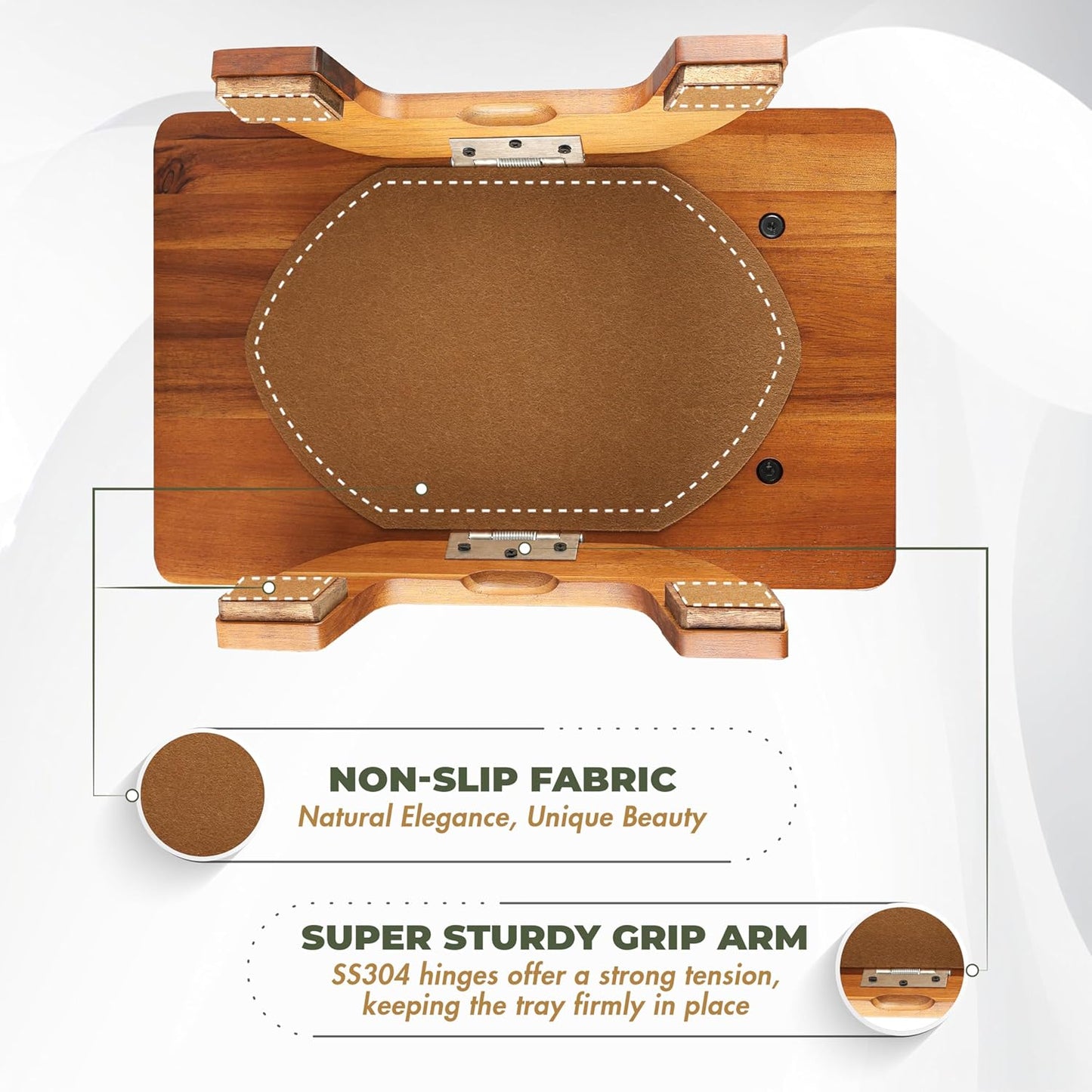 3 in 1 Sofa Armrest Tray with 360° Rotating Phone and Cup Holder