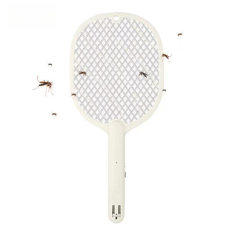 Folding Electric Mosquito Swatter Home Outdoor USB Charging 2 in 1
