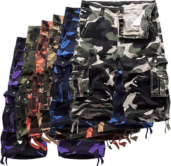Kickglobe Outdoor Camo Cargo Shorts