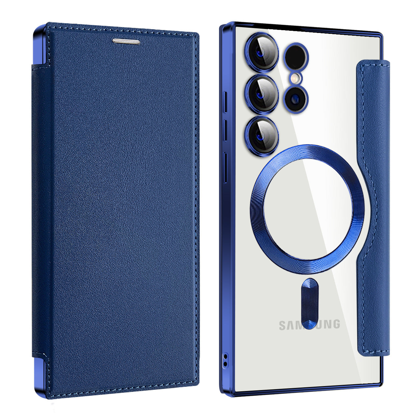 2025 New Personalized Leather Texture Flip Phone Case for Samsung