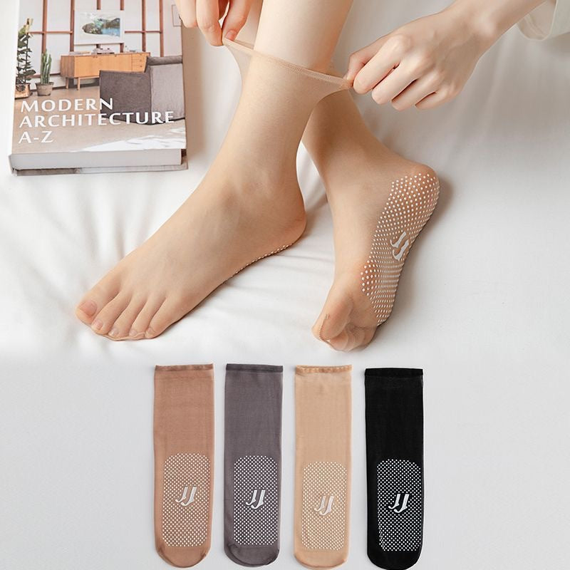 💞Non-slip And Invisible Crystal Silk Socks
