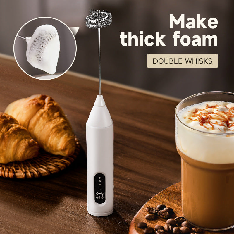 Handheld Electric Waterproof Milk Frother with Stepless Speed Regulation