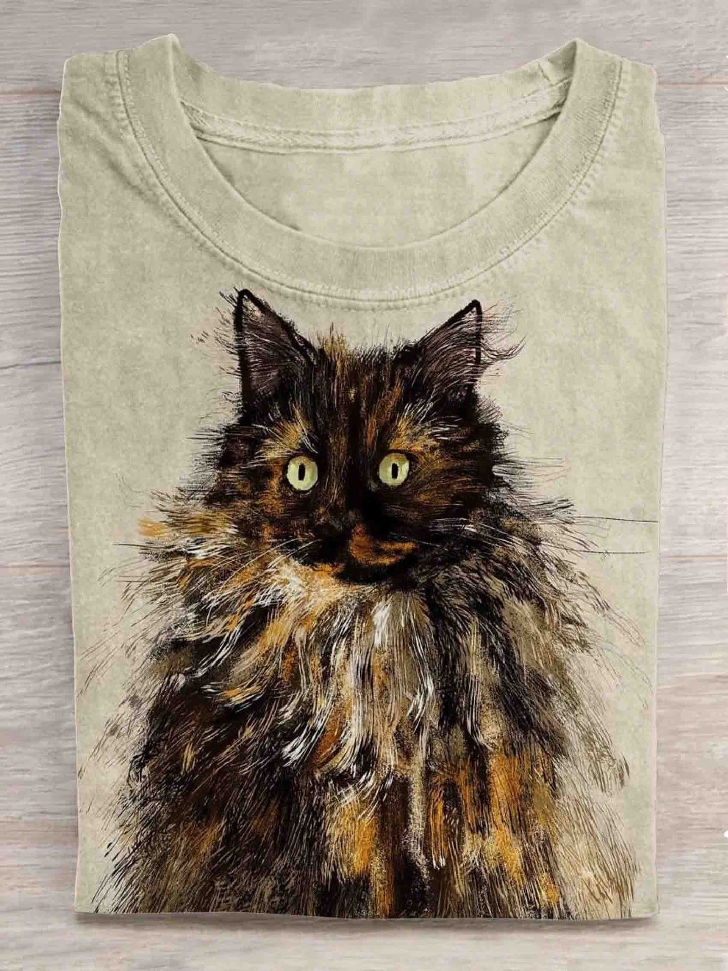 Cute Kitten Print T-Shirt
