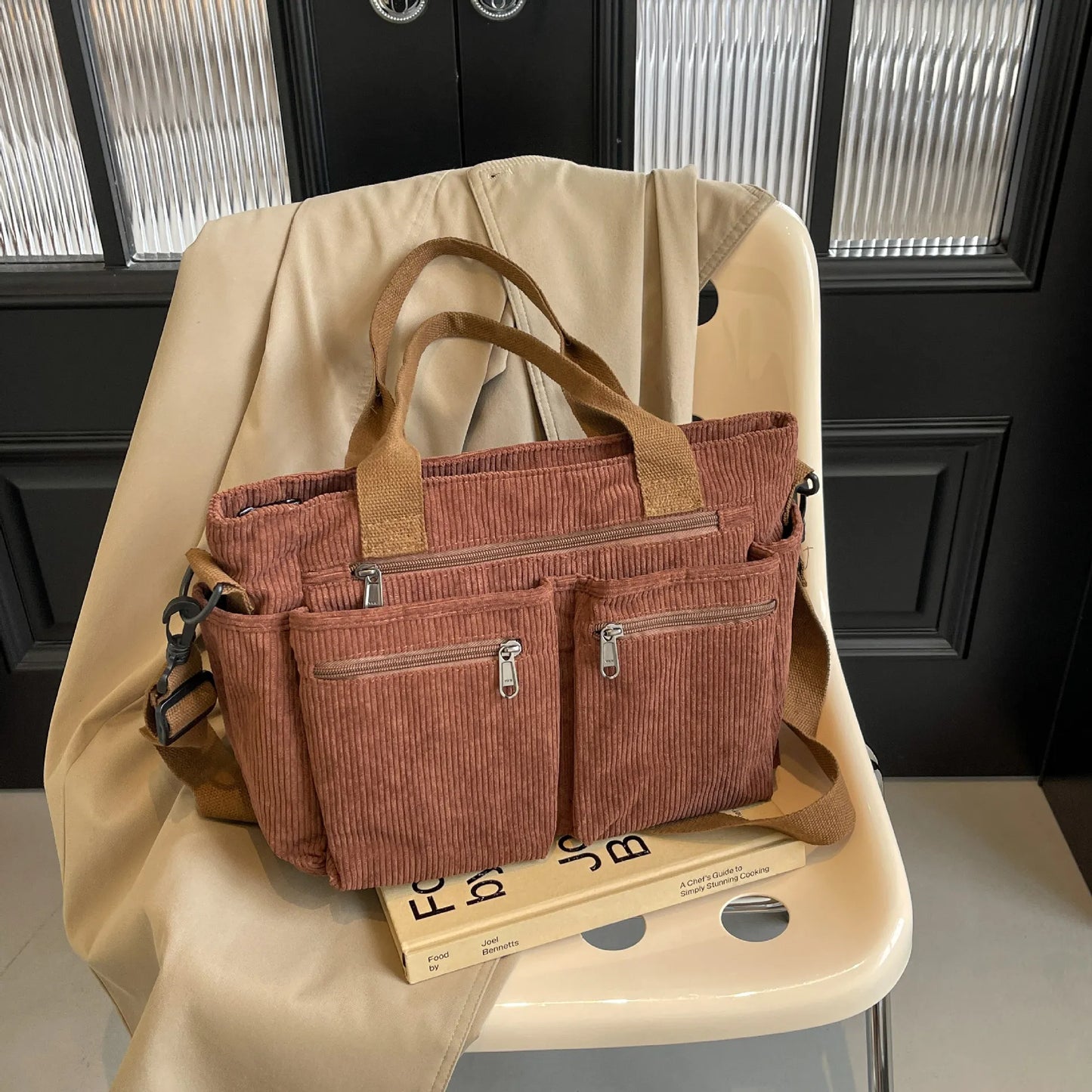 Womens Cute Corduroy Tote Bags