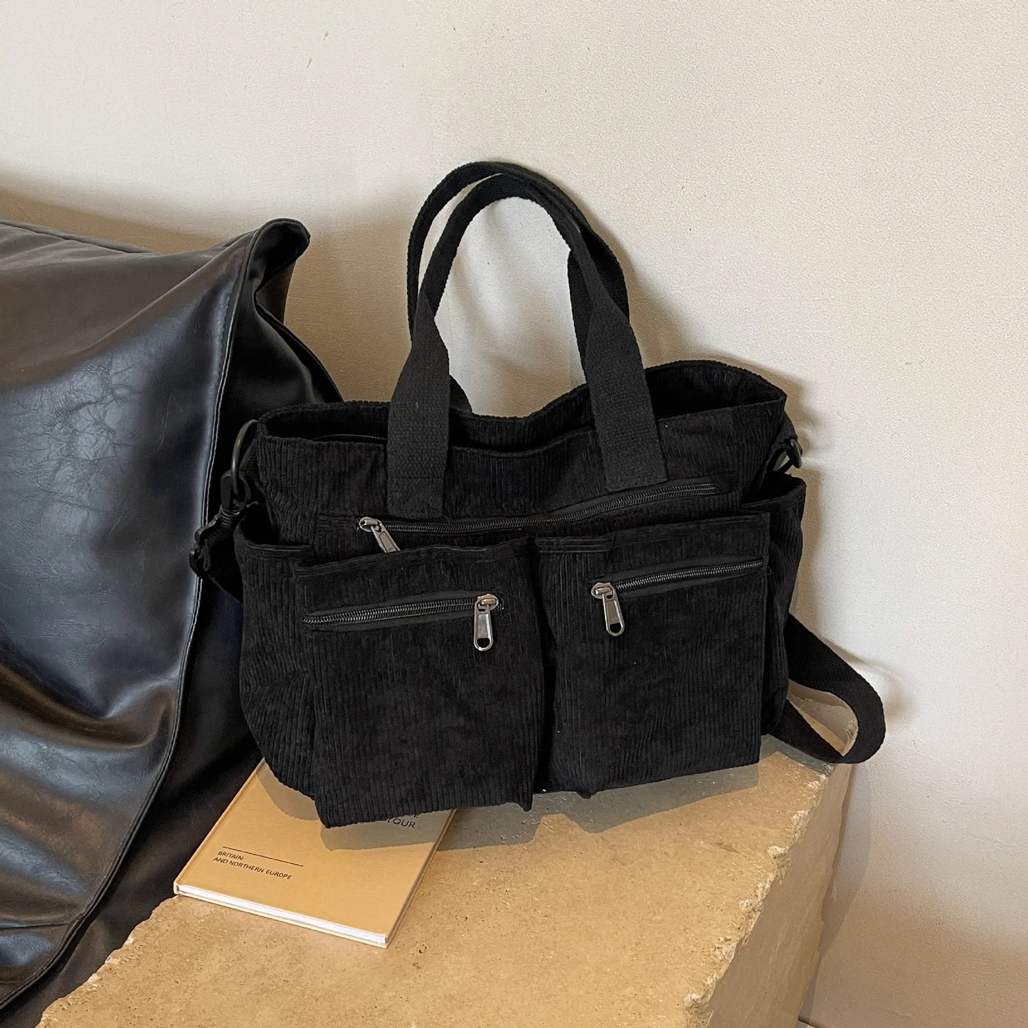 Womens Cute Corduroy Tote Bags