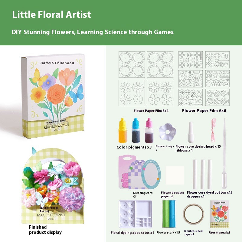2025 Watercolor Dyed Flower Paper Handmade DIY Toys, Educational Gifts