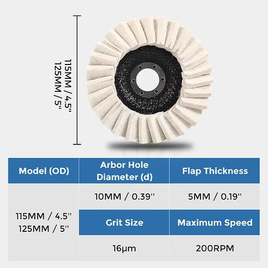 Wool Felt Flap Polishing Disc