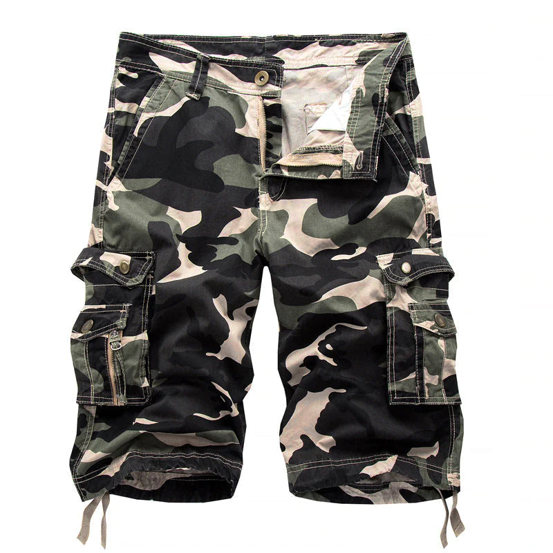 Kickglobe Outdoor Camo Cargo Shorts