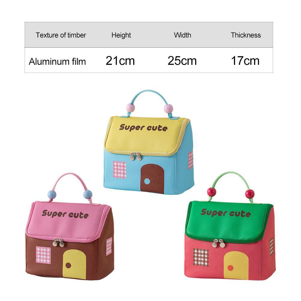 Dopamine Small House Cosmetic Bag, Large Capacity Partition Storage Travel Toiletries Bag