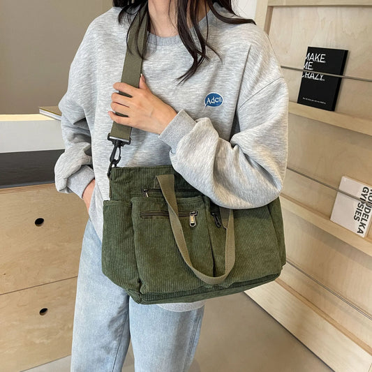 Womens Cute Corduroy Tote Bags
