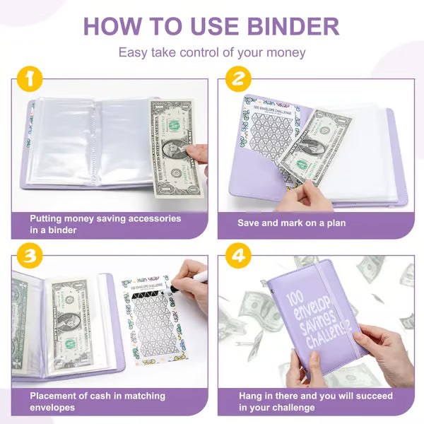 🔥✨Special Price💥🔥100 Days Money Saving Challenge Coin Envelope BudgetStorage Book💵