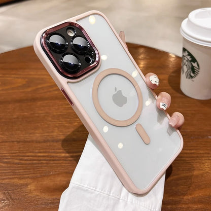 iPhone Silicone Magnetic Case: Rear Magnet, Shockproof & Durable