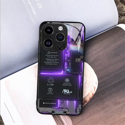 Suitable for iPhone 14/15/16 Creative Liquid Circuit Board Phone Case