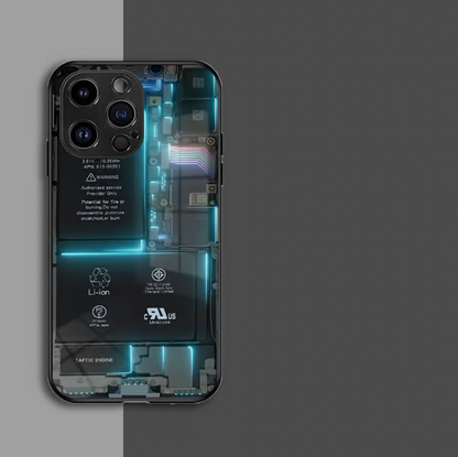 Suitable for iPhone 14/15/16 Creative Liquid Circuit Board Phone Case