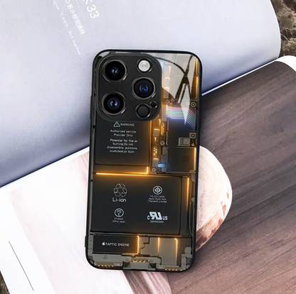 Suitable for iPhone 14/15/16 Creative Liquid Circuit Board Phone Case