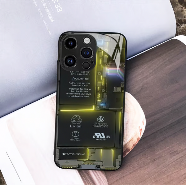 Suitable for iPhone 14/15/16 Creative Liquid Circuit Board Phone Case