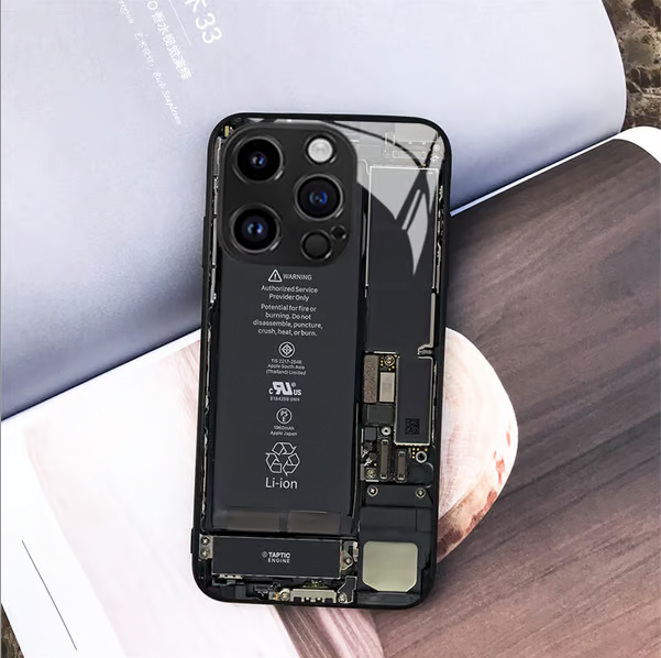 Suitable for iPhone 14/15/16 Creative Liquid Circuit Board Phone Case