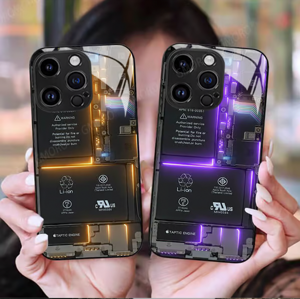 Suitable for iPhone 14/15/16 Creative Liquid Circuit Board Phone Case