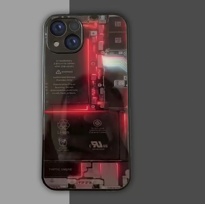 Suitable for iPhone 14/15/16 Creative Liquid Circuit Board Phone Case