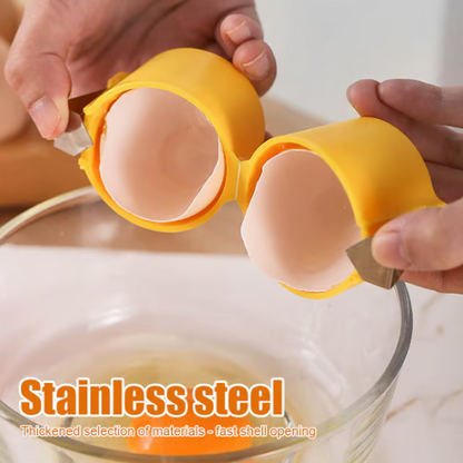 🔥 LAST DAY 49% OFF🥚Efficient Egg Cracking Tool, Handy Egg Separator 🍳