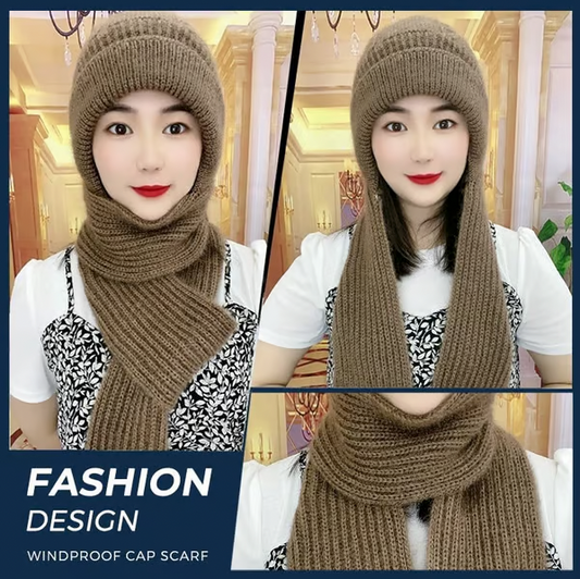 🎄 Integrated Ear Protection Windproof Cap Scarf