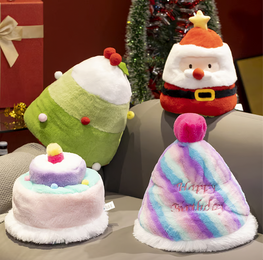 🎅🎁Early Christmas Hot Sale 49% OFF-Plush Santa Claus Hat Novelty Reversible