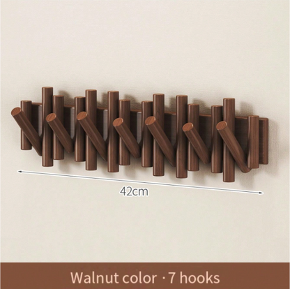 Black Walnut Fence Wall Hook Set