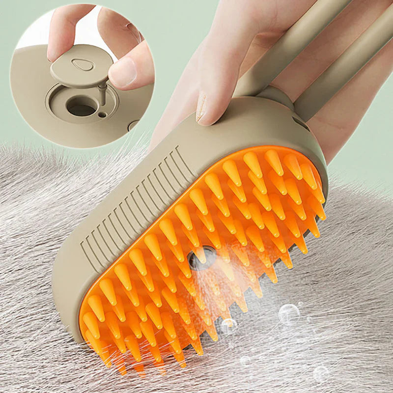 3-in-1 Electric Steam Spray Brush for Cats and Dogs
